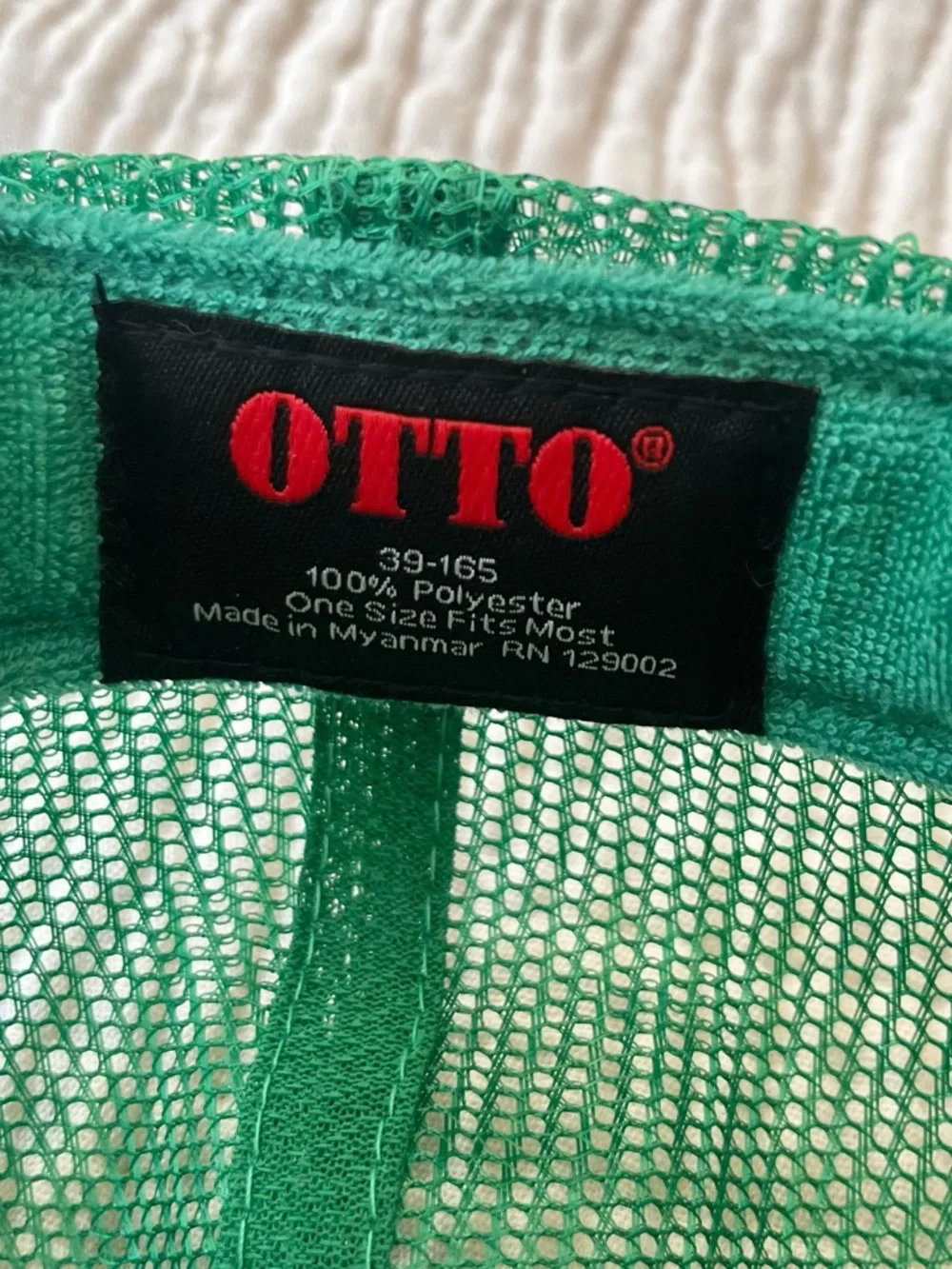 OTTO Green White Upsidr Down Charleston Trucker Hat Ball Cap